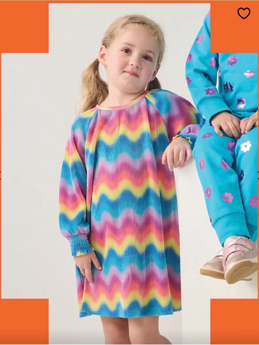 GUC Hatley Girls' Rainbow Wave Pleated A-line Dress Sz 5